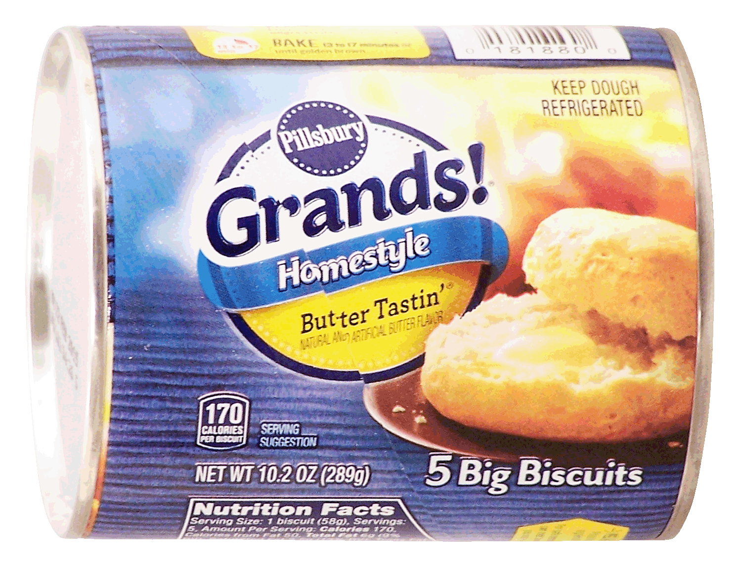 Pillsbury Grands! 5 big homestyle butter tastin' biscuits Full-Size Picture